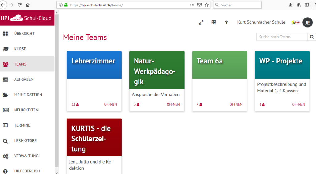 Kurt-Schumacher Grundschule in den Wolken.